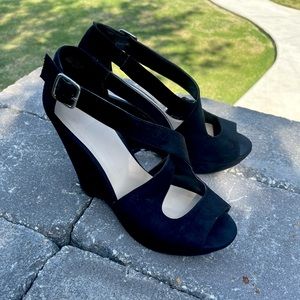 Nine West black wedges - Mary Jo sz 9.5